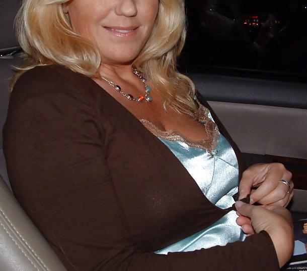 9P Mrs. Betty Boobman - older pics of  her topless in the car