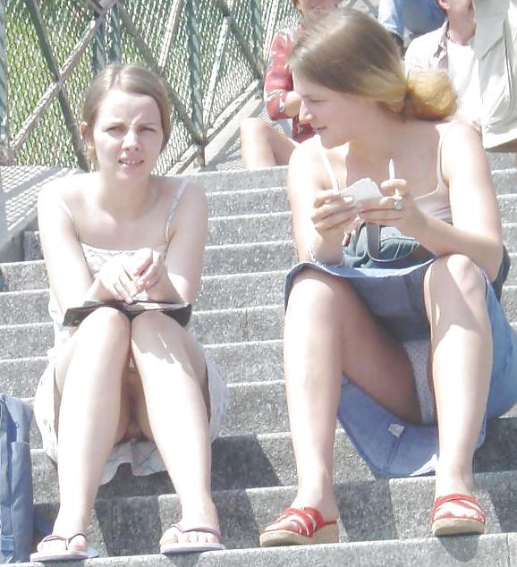 25P Upskirt White Panties 1