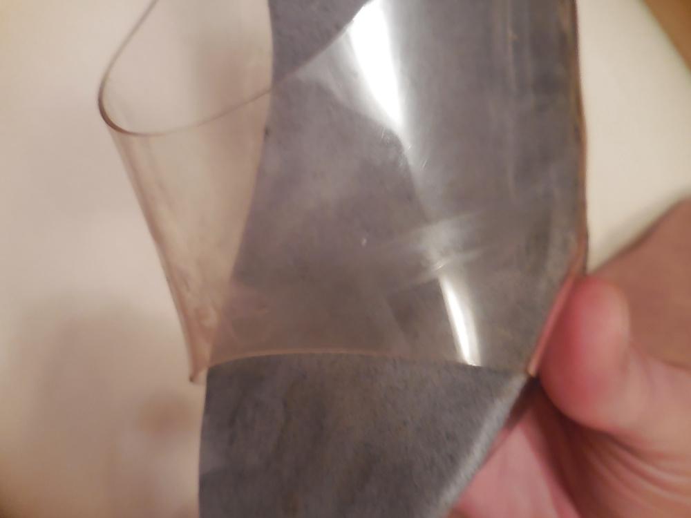 25P Big cumshot over clear High Heels