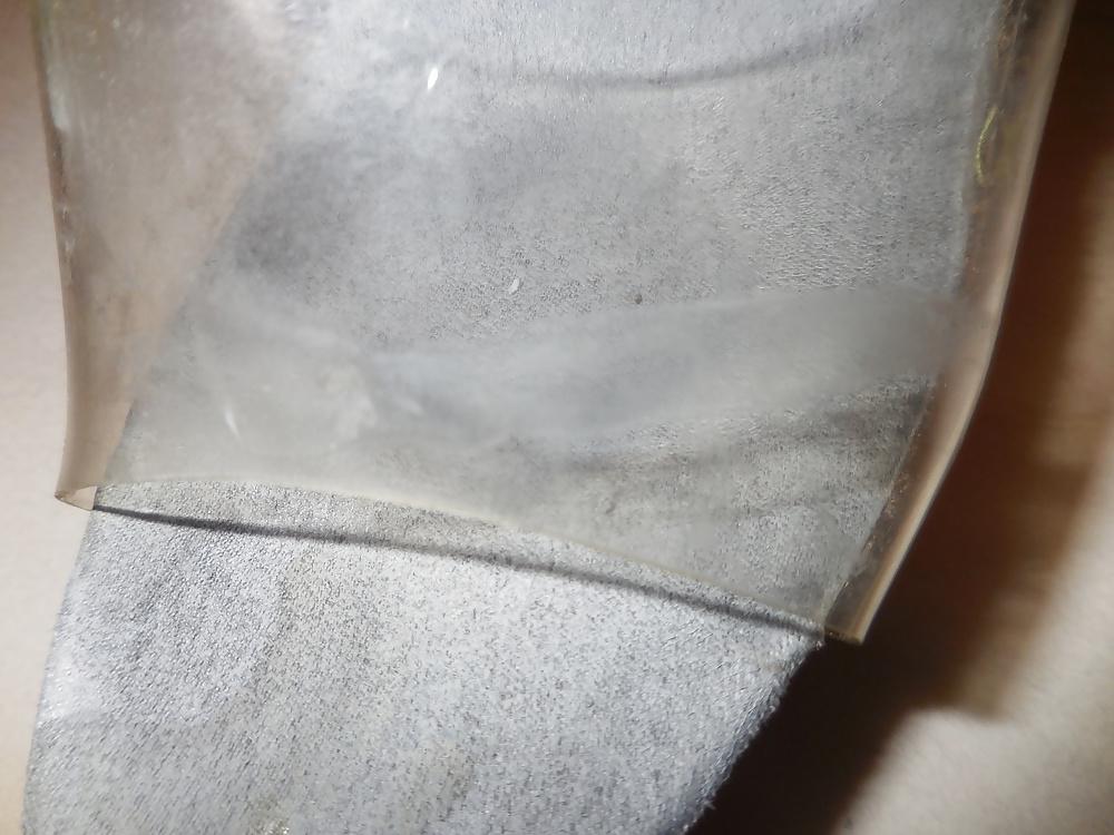 25P Big cumshot over clear High Heels