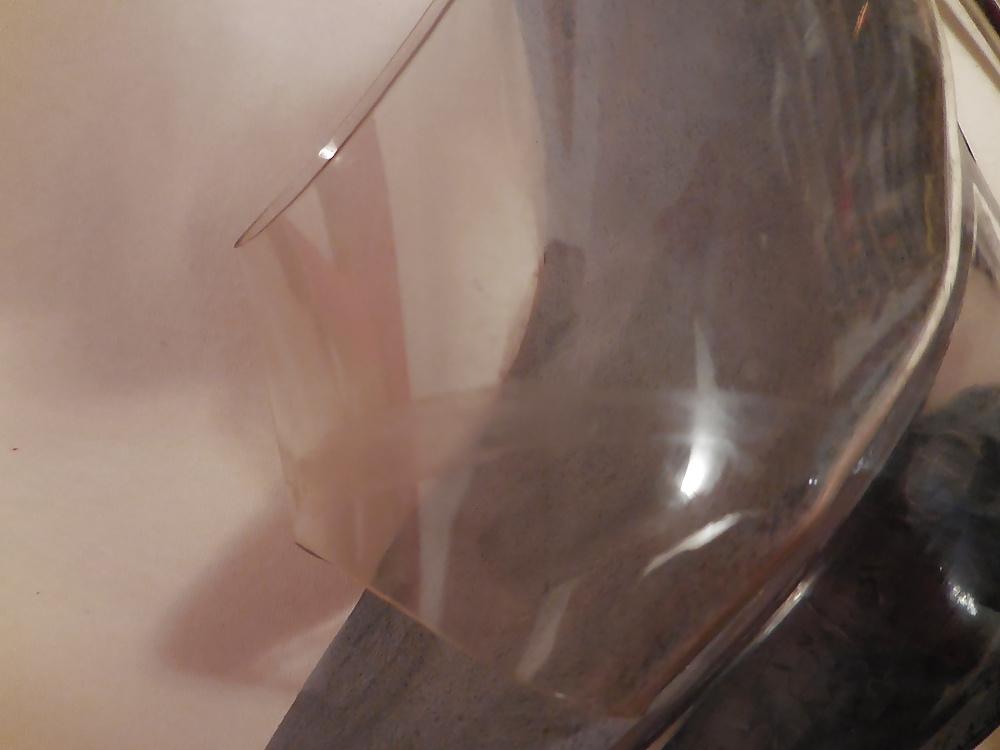 25P Big cumshot over clear High Heels