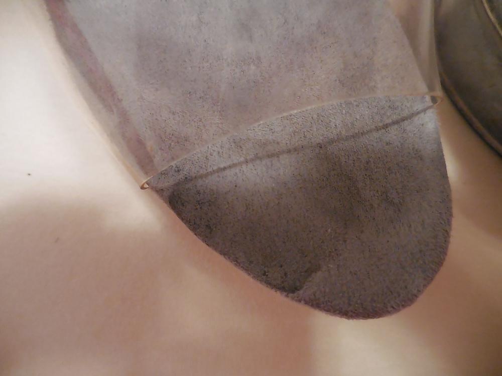 25P Big cumshot over clear High Heels