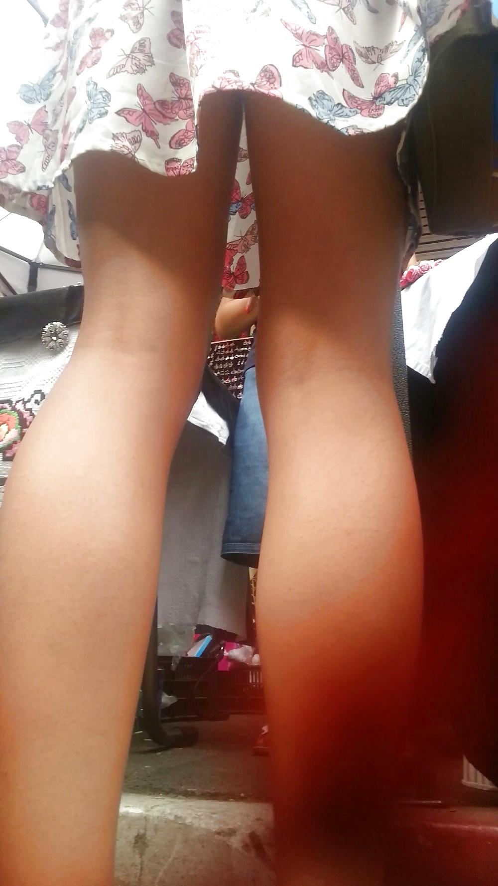 9P Spy sexy teens skirt and feet romanian