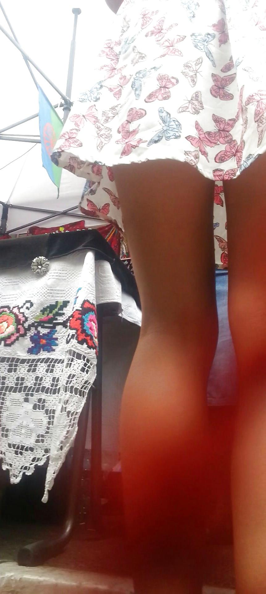 9P Spy sexy teens skirt and feet romanian