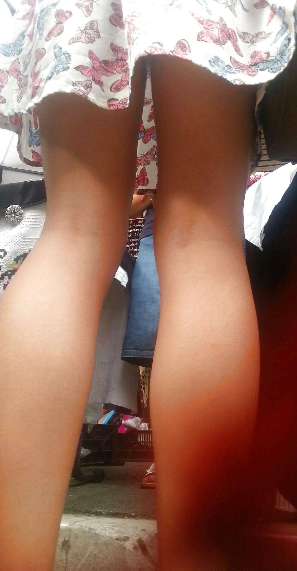 9P Spy sexy teens skirt and feet romanian