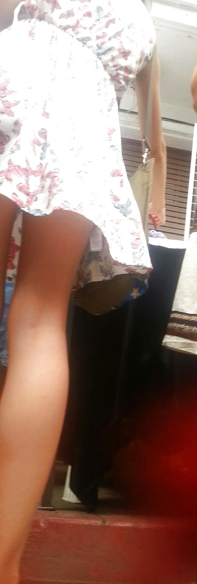 9P Spy sexy teens skirt and feet romanian