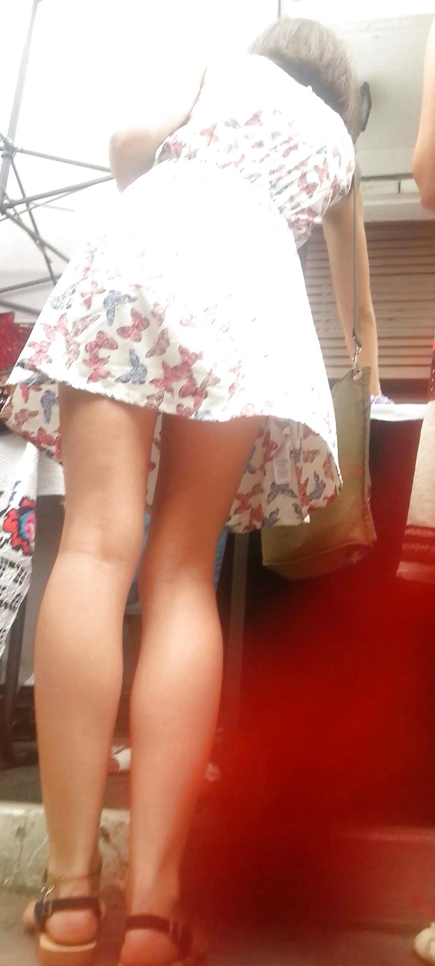 9P Spy sexy teens skirt and feet romanian