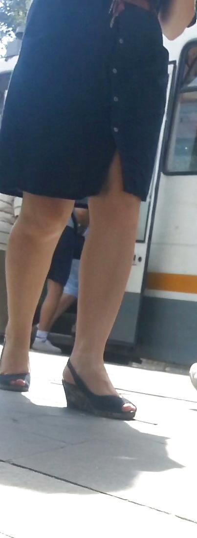 20P Spy old + young sexy skirt romanian
