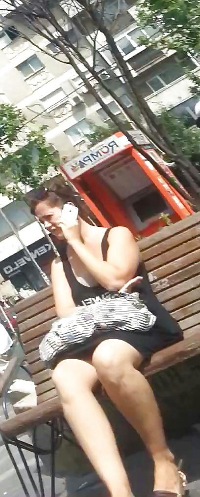 20P Spy old + young sexy skirt romanian