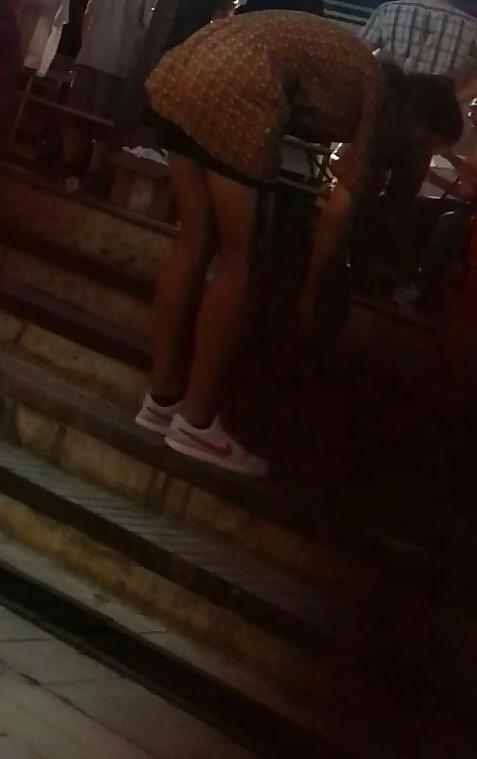 20P Spy feet, legs and skirt romanian