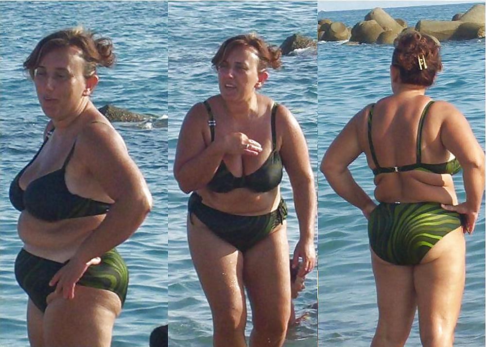 9P Candid Chubby Busty Beach Mom
