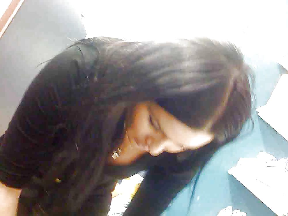18P Coworker Down Blouse and Upskirt