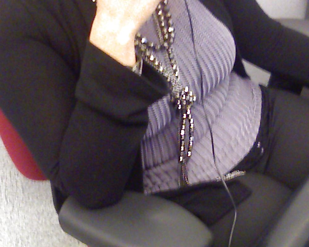 18P Coworker Down Blouse and Upskirt