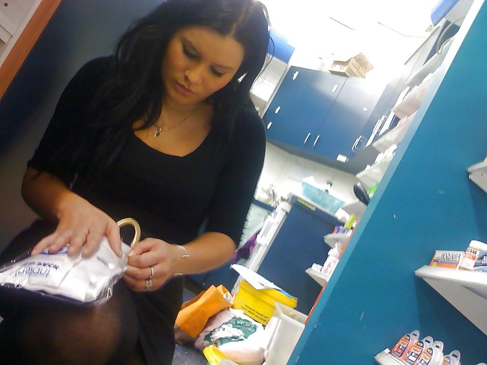18P Coworker Down Blouse and Upskirt