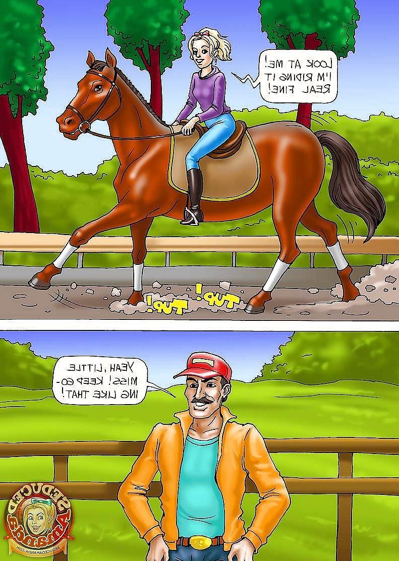 15P Seduced Amanda - Riding a Stallion (en)
