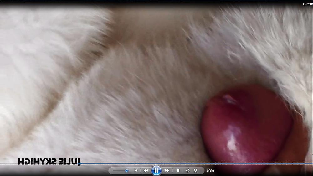 12P Furfantasies: blowjob & in fox fur coat b& stockings