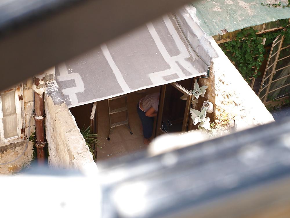 17P Neighbor showing her underwear