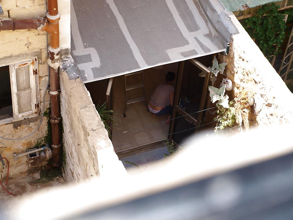 17P Neighbor showing her underwear