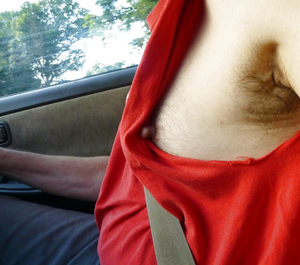 6P Nipples in Car