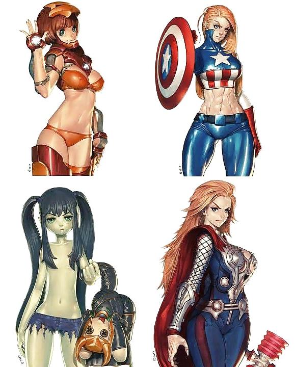 21P Sexy Female Superheroes(Cartoon & Cosplay)#1