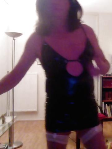 25P Lucys's Shiny  black dress 