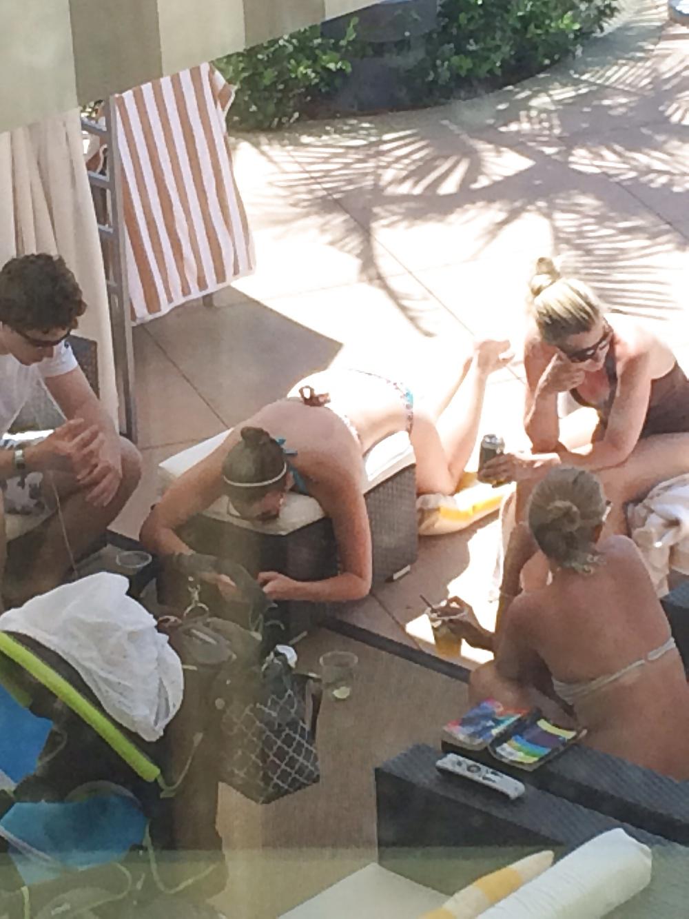 25P Girls at the hotel pool