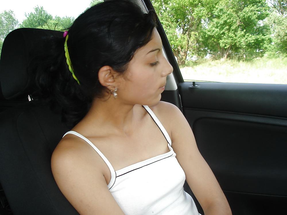 19P Amateurs Indian Delights 2 - Cute Indian Shows Pussy In Car