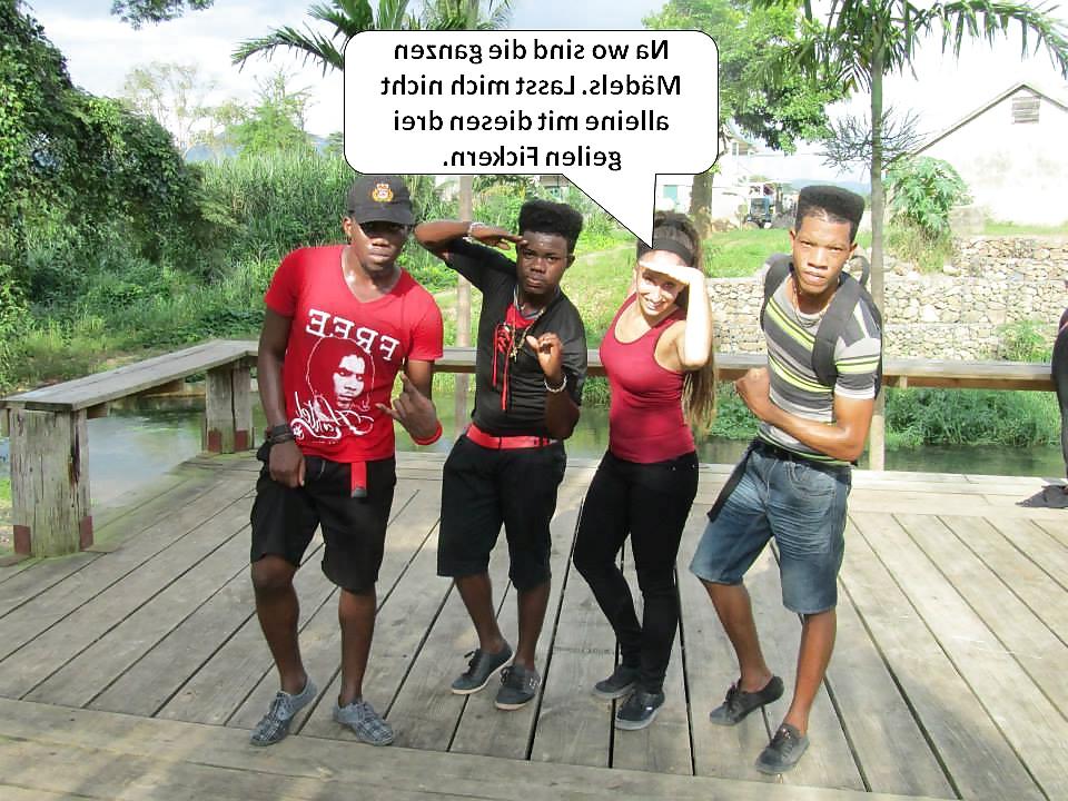 25P German Captions for nylonandleggins of swaggi maggi