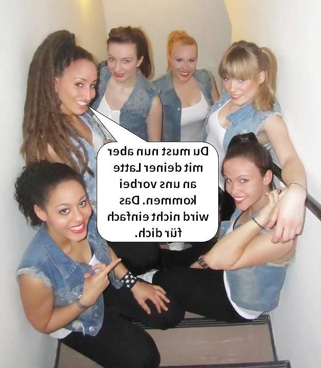 25P German Captions for nylonandleggins of swaggi maggi