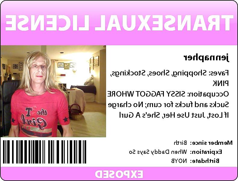 4P Sissy Faggot ID Cards