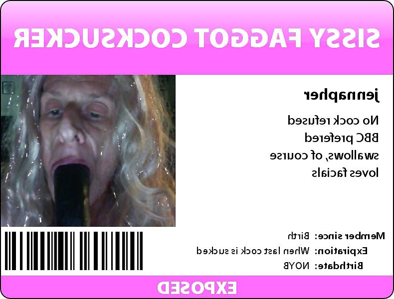 4P Sissy Faggot ID Cards