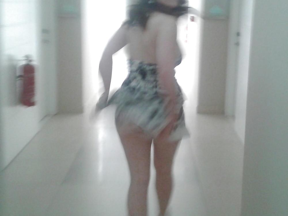 10P Sexy wife flashing around the hotel