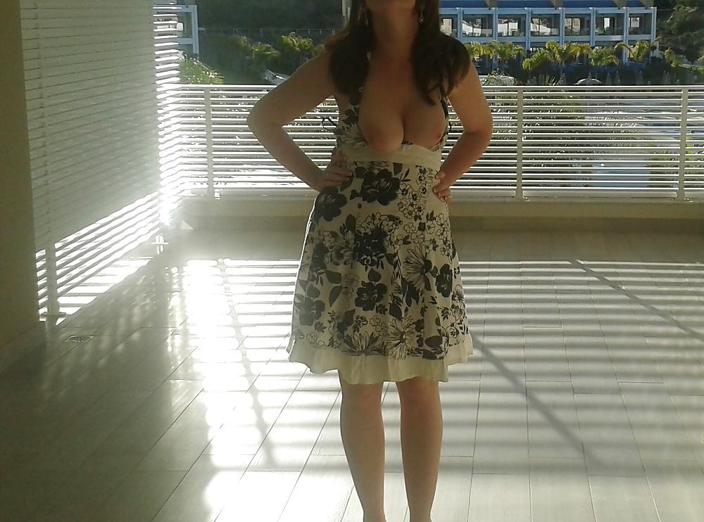 10P Sexy wife flashing around the hotel