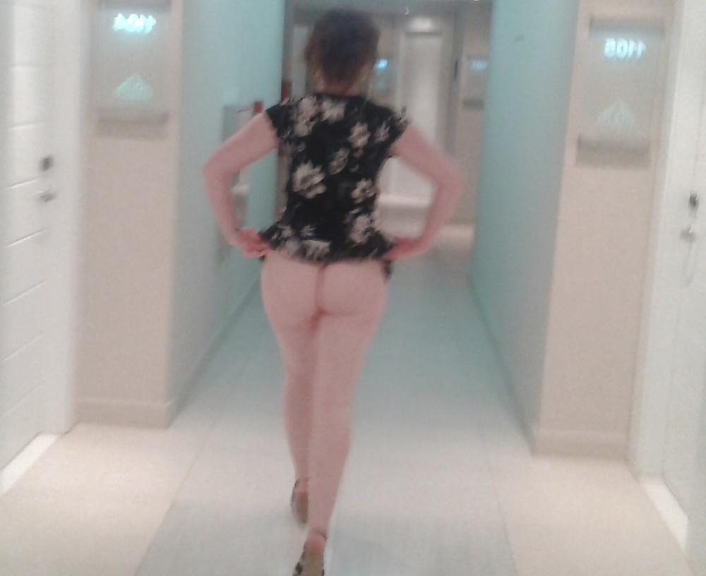 10P Sexy wife flashing around the hotel