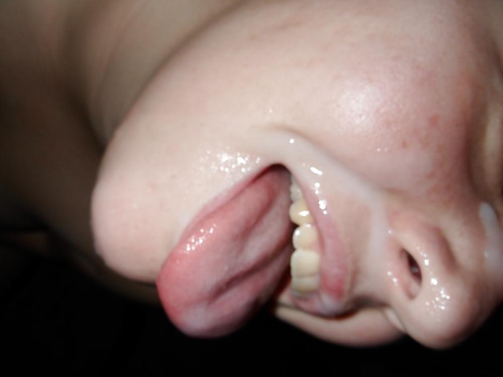7P Face fuck her with my hard cock and cum all over it
