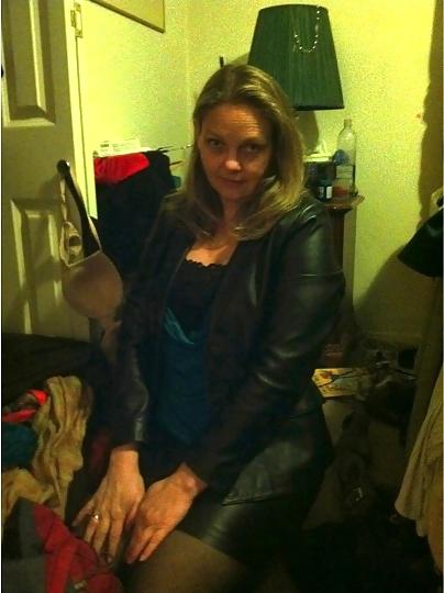 25P Cougar in Leather Skirt
