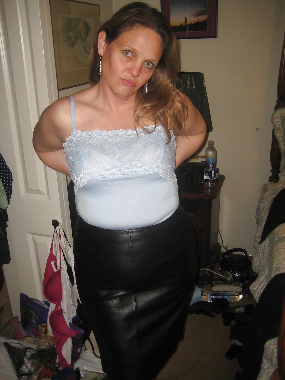 25P Cougar in Leather Skirt