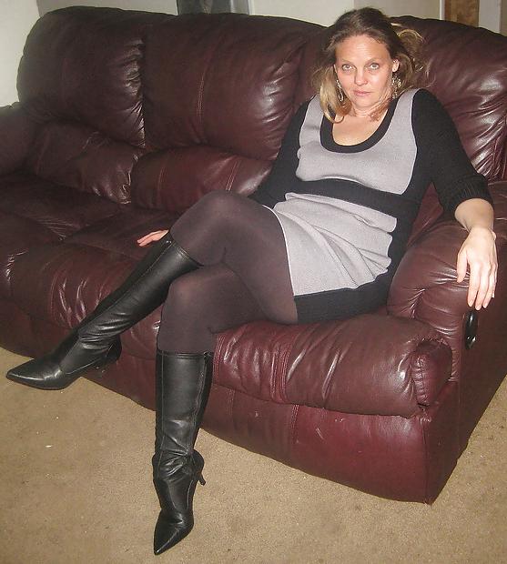 25P Cougar in Leather Skirt