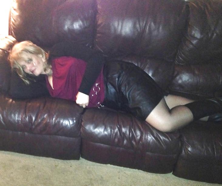 25P Cougar in Leather Skirt