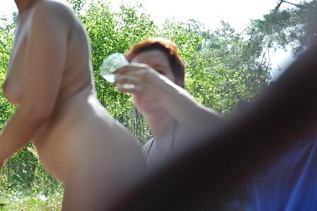 25P Russian nudists have fun in the forest