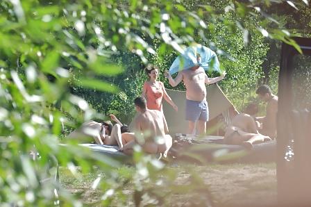 25P Russian nudists have fun in the forest