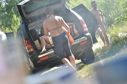 25P Russian nudists have fun in the forest