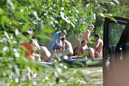 25P Russian nudists have fun in the forest