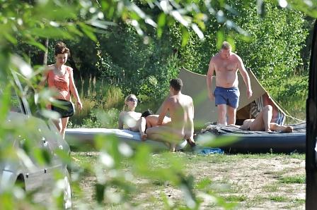 25P Russian nudists have fun in the forest