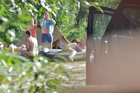 25P Russian nudists have fun in the forest