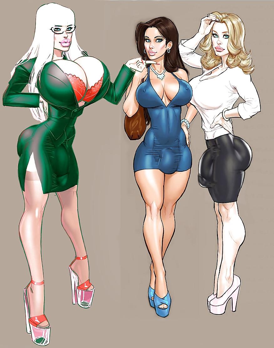 14P Shemale toons