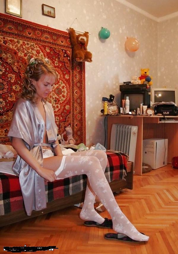 19P Russian amateurs in stockings or pantyhose