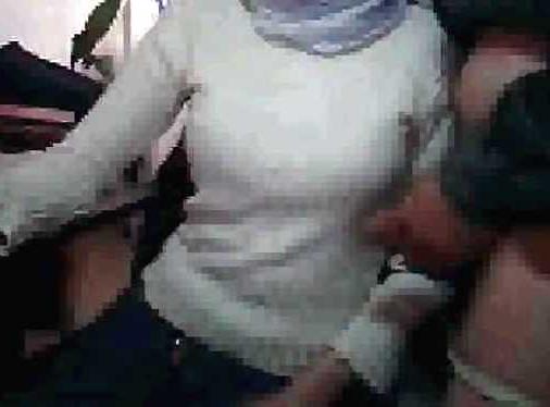 25P Hijab arab webcam in office Wears egypt or turkish jilbab