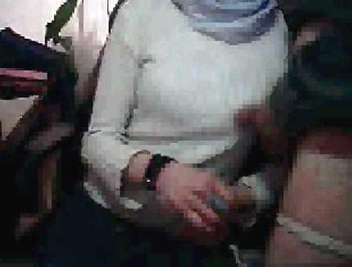 25P Hijab arab webcam in office Wears egypt or turkish jilbab