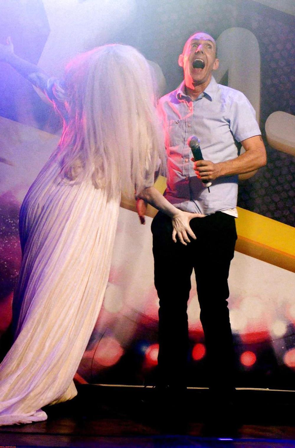 18P Lady Gaga seethough and strip in Berlin (Camaster)